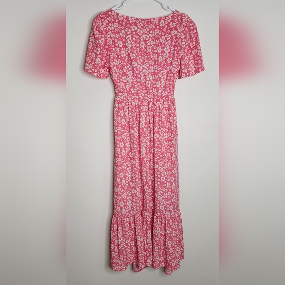 Wayf Pink Floral Cut Out Maxi Dress Small Spring Vibes Coquette Garden Party - Picture 11 of 15